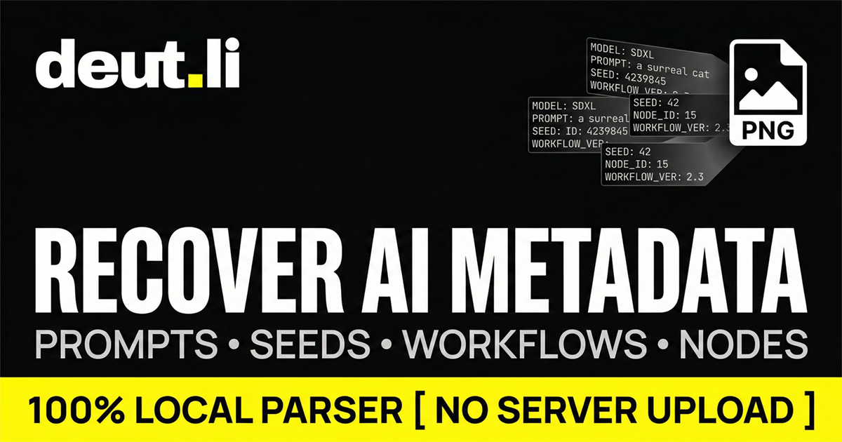 DEUTLI Extractor V2 — Extract ComfyUI and Automatic1111 Metadata ...